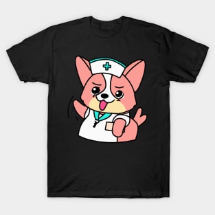 Corgi Nurse Dog Lover Welsh T-Shirt